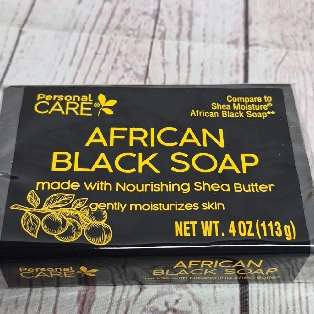 Personal Care African Black‎ Soap With Shea Butter  4oz Bar New, Lot Of 3 🔥